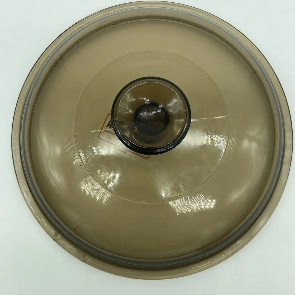 Pyrex Visions Amber Glass Casserole Replacement Lid  V-2.5-C 8.5